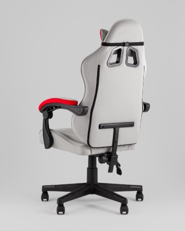 Кресло спортивное Phantom TopChairs ткань серо-красный