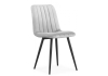 Стул на металлокаркасе Дани серый велюр velutto 52, черный