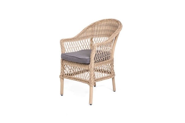 Плетеный стул "Сицилия" из искусственного ротанга, цвет соломенный