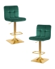 Набор 2 шт Стул барный GOLDIE, зеленый велюр (MJ9-88)