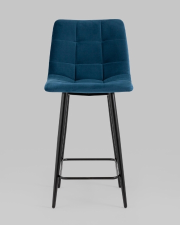 Стул полубарный Джанго велюр синий 2 шт.