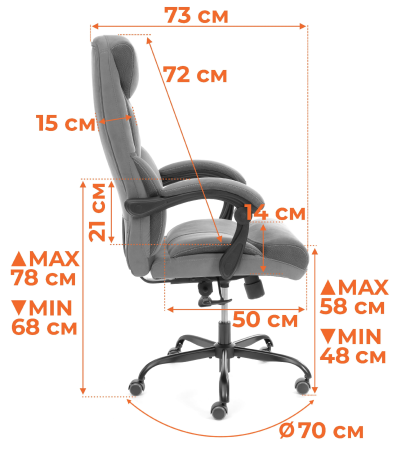 Кресло Cambridge metalBL черное