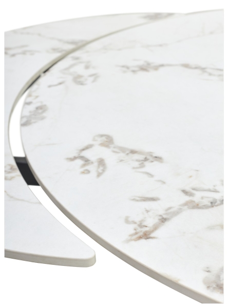 Стол BUENO 120 GLOSS GOLDEN JADE SOLID CERAMIC, BLACK