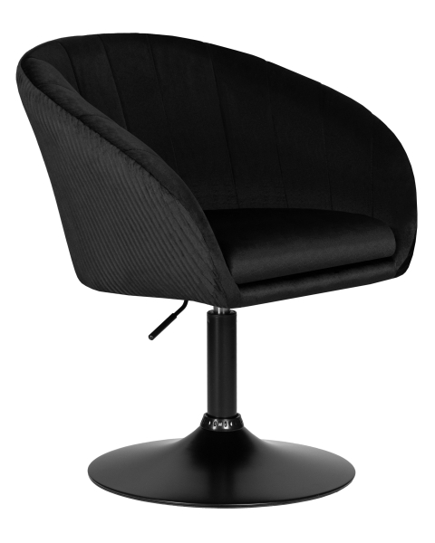 Кресло дизайнерское EDISON BLACK, черный велюр (1922-21)