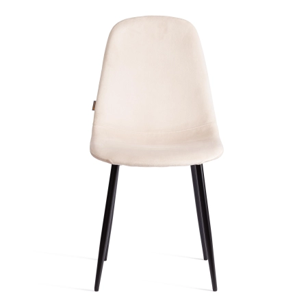 Стул BREEZE (mod. JSC-58) велюр и металл, бежевый и черный