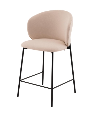 Стул полубарный Блейз велюр молочный Стул полубарный Блейз велюр молочный