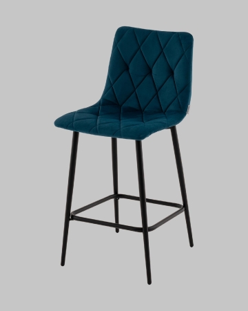 Стул полубарный Одди Diamond велюр синий Стул полубарный Одди Diamond велюр синий