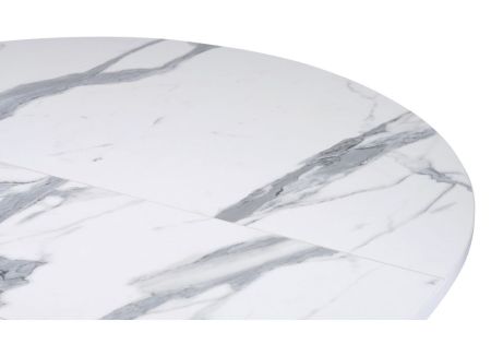 Стол деревянный Бетина мрамор белый, черный