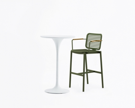 Кресло барное с подушкой Tagliamento Armona зеленый