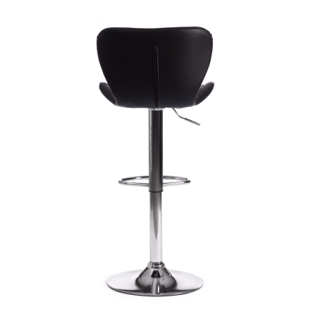 Стул барный AVIONIC черный, экокожа и металл, мягкое сиденье, без подлокотников