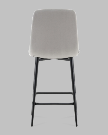 Стул полубарный Одди велюр светло-серый