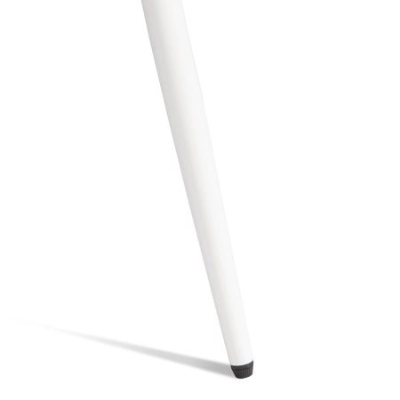 Стул CHILLY светло-серый с белыми ножками, велюр и металл, мягкое сиденье, без подлокотников