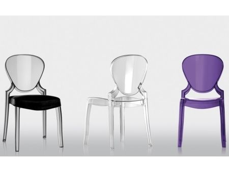 Стул прозрачный PEDRALI Queen фиолетовый