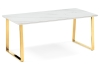 Стол керамический Селена 2 180х90х77 белый мрамор, золото