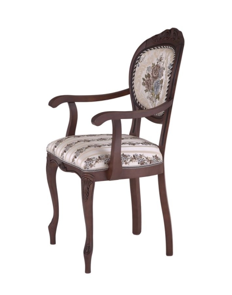 Кресло С-16 тон 317 темно-коричневый, патина черная