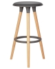 Табурет барный ROYCE ножки светлый бук, темно-серый GR-04 Табурет барный ROYCE ножки светлый бук, темно-серый GR-04