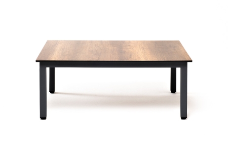 "Канны" журнальный столик из HPL 90х60, H40, каркас темно-серый (RAL 7024), столешницы дуб