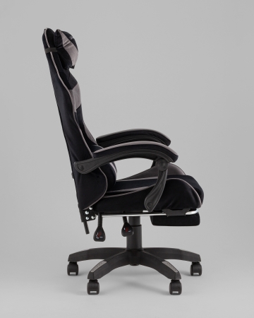 Кресло спортивное TopChairs MG-7019 велюр черно-серый фото в интернет-магазине Stoolmarket