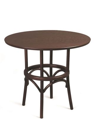 Стол деревянный круглый Грац темный тон