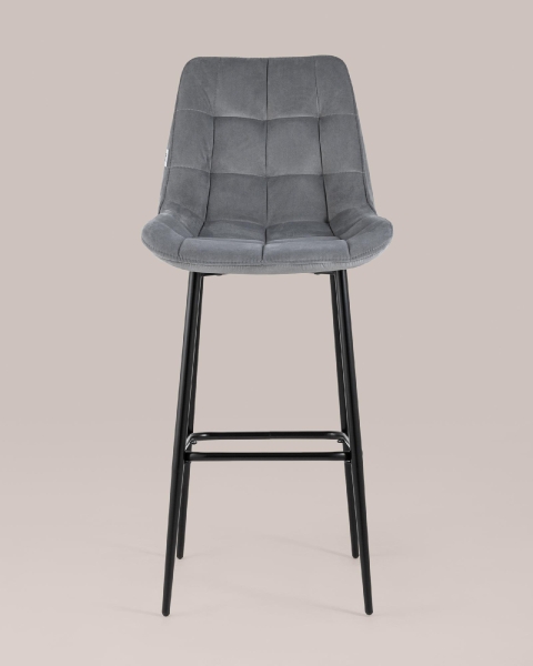 Стул барный Флекс велюр серый 2 шт. Стул барный Флекс велюр серый 2 шт.