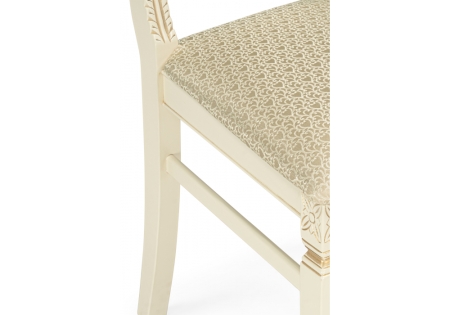 Стул деревянный Roy слоновая кость, золото патина