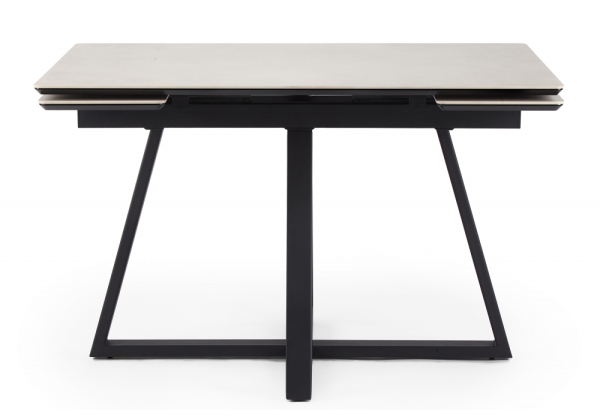 Керамический стол Памелла 120(180)х80 carmen light grey, черный