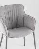 Стул Твигги шенилл серый с серым каркасом