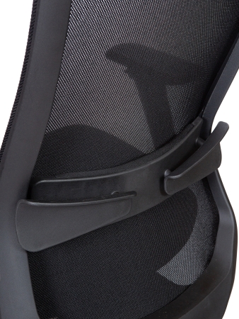 Кресло офисное Como LB черный, ткань и пластик, мягкое сиденье, с подлокотниками