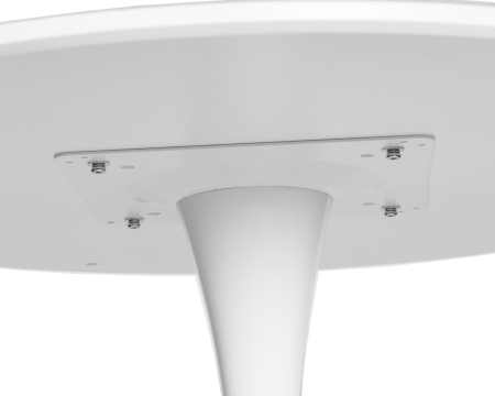 Стол обеденный MIA белая столешница, белое основание