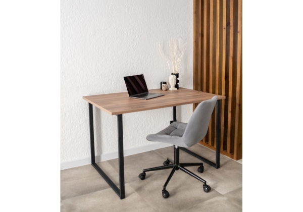 Стол деревянный Лиман 117 х 77 дуб крафт табачный, черный матовый Стол деревянный Лиман 117 х 77 дуб крафт табачный, черный матовый