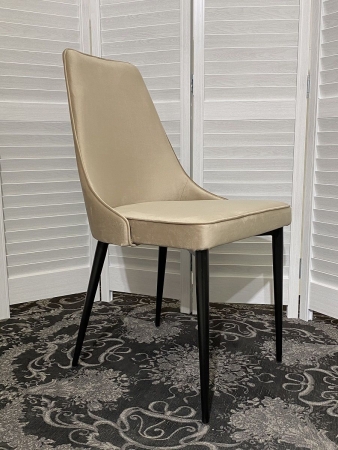 Стул NEPAL-P бежевый #5 велюр, черный каркас