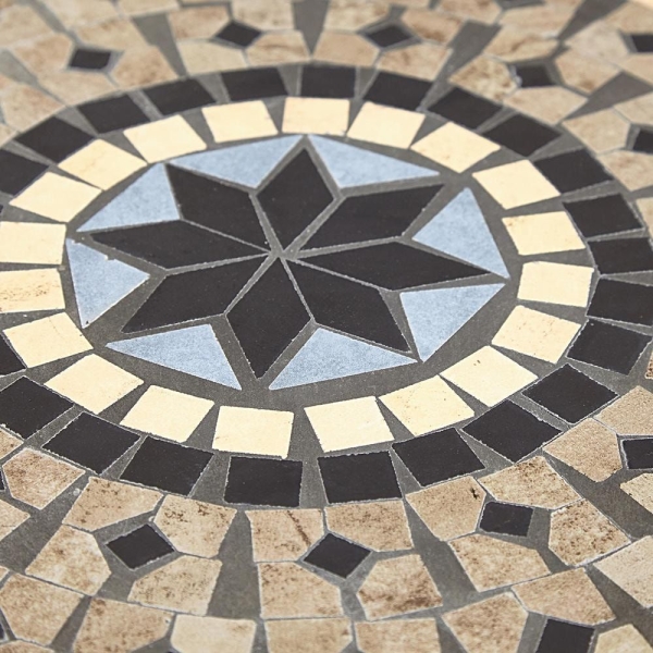 Стол Secret de Maison ROMEO (PL08-1070-1-GBRN) металл, 60х72 см, черный, плитка "ASTRA"