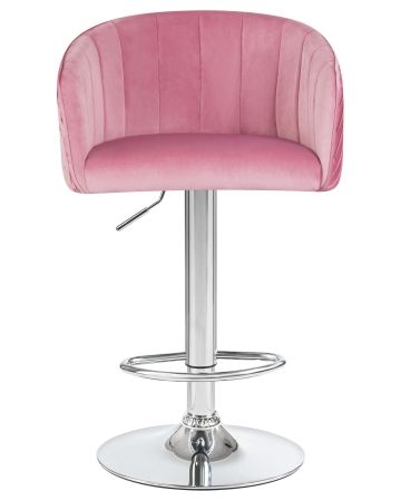 Стул барный DARCY розовый велюр 1922-16