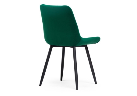 Стул Челси велюр зеленый, черный