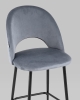 Стул полубарный Меган велюр серый Стул полубарный Меган велюр серый