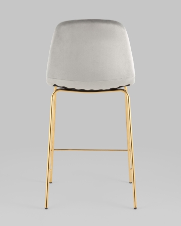 Стул полубарный Валенсия SN ткань серый золотые ножки