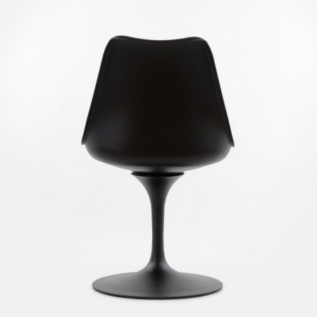 Стул Tulip style черный с красной подушкой