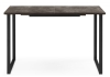Стол деревянный Лиман 117 (157) x 77 бетон темный, черный матовый