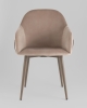 Стул Новел New велюр серо-коричневый, ножки бежево-серые Стул Новел New велюр серо-коричневый, ножки бежево-серые