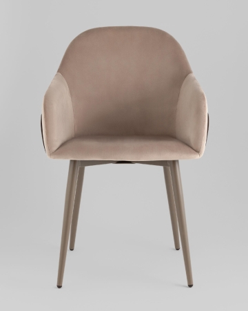 Стул Новел New велюр серо-коричневый, ножки бежево-серые Стул Новел New велюр серо-коричневый, ножки бежево-серые