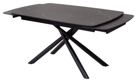 Стол RIVOLI 140 MATT BLACK MARBLE SINTERED STONE, BLACK