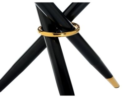 Стеклянный стол Rock 100х75 белый, черный