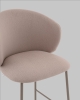 Стул полубарный Блейз велюр бежевый, каркас бежево-серый