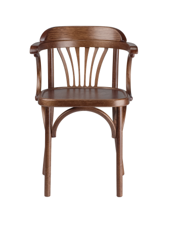 Деревянный стул Венский средний тон с твердым сиденьем с дугами назад Деревянный стул Венский средний тон с твердым сиденьем с дугами назад