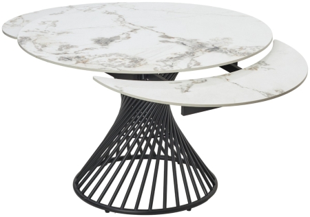 Стол BUENO 120 GLOSS GOLDEN JADE SOLID CERAMIC, BLACK