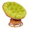 Кресло-качалка "PAPASAN" w 23 и 01 B с подушкой, коньяк, флок олива, 23