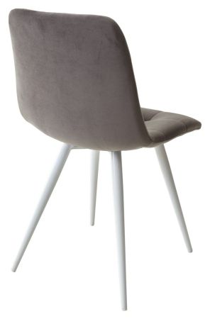 Стул CHILLI-Q графит #14 велюр, белый каркас