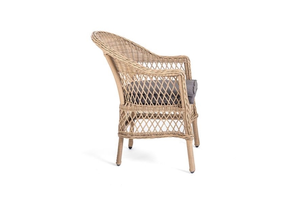 Плетеный стул "Сицилия" из искусственного ротанга, цвет соломенный