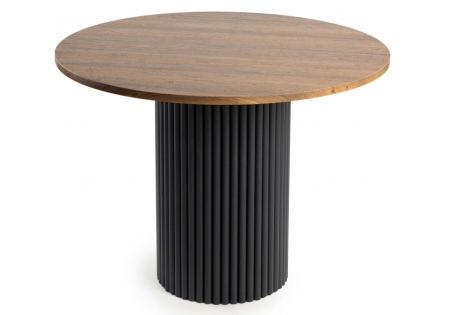 Стол деревянный Барел 100 орех кантри, черный