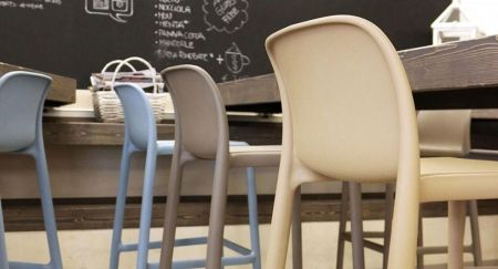 Стул пластиковый барный Faro тортора